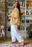 Nonni Gingam Napoleon Jacket Mustard